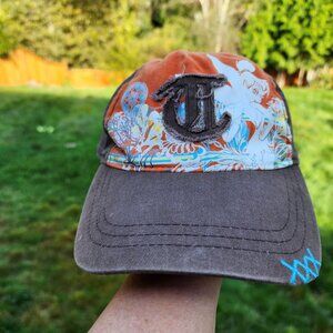 Disney Tinker Bell Hat Womens Brown Embroidered Patch Baseball Hat OS